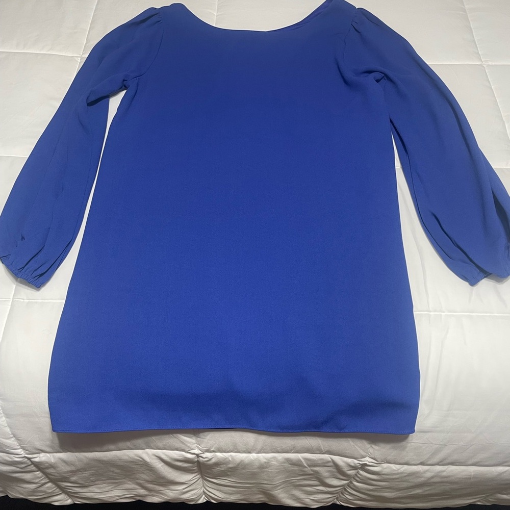 Blue Long Sleeve Dress